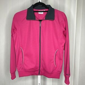 Kaepa Jacket Full Zipper Sweatshirt Cheerleading Pink Color Pockets Size M
